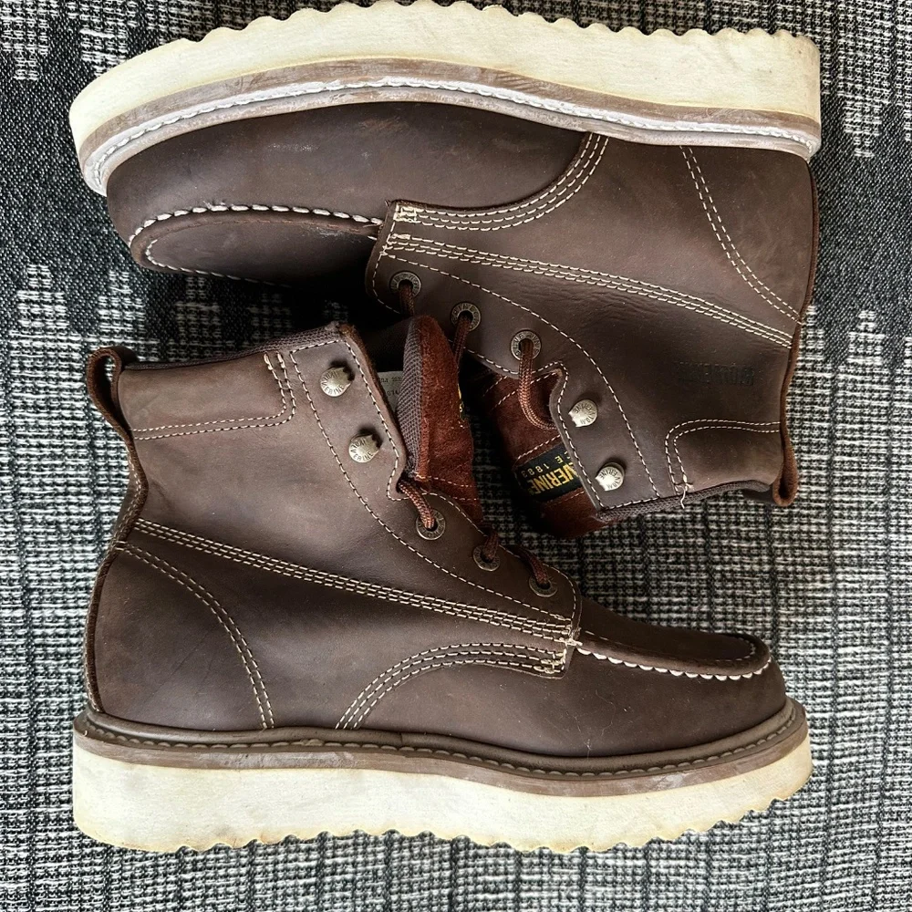 WORN ONCE! Wolverine Men's Loader 6 " Soft Toe Wedge Work Boot - Picture 3 of 11